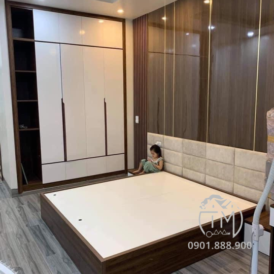 Giường Gỗ Công Nghiệp TM01