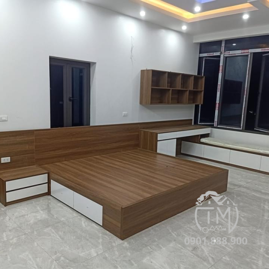 Giường Gỗ Công Nghiệp TM09