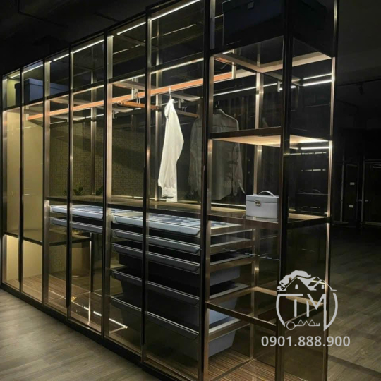 Tủ Áo Kính Cường Lực Nhôm XingFa TM01