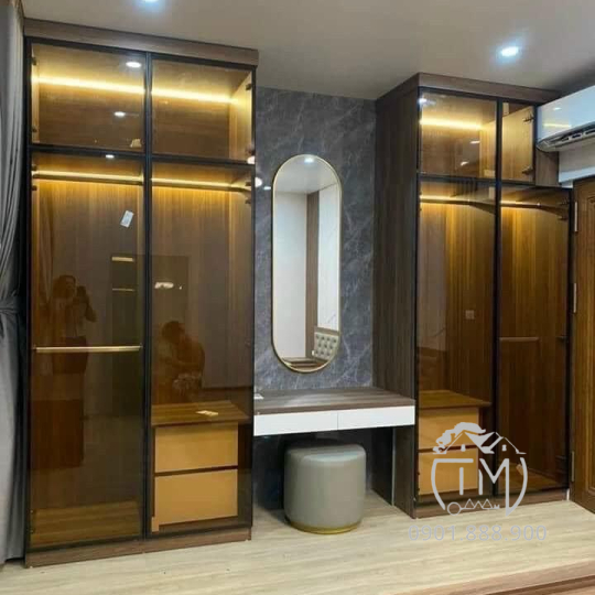 Tủ Áo Kính Cường Lực Nhôm XingFa TM02