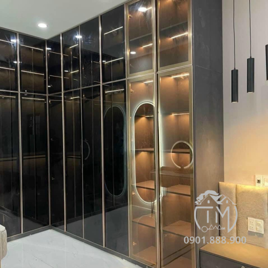 Tủ Áo Kính Cường Lực Nhôm XingFa TM13
