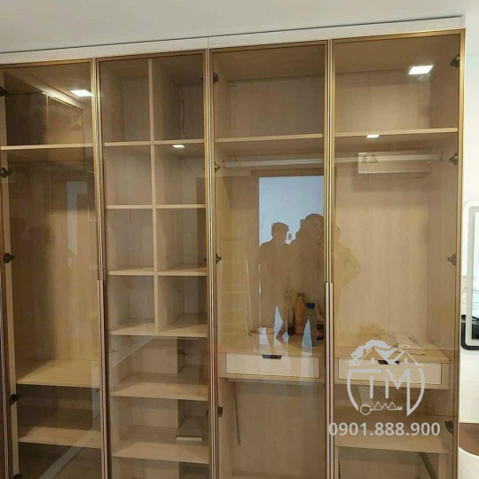 Tủ Áo Kính Cường Lực Nhôm XingFa TM15