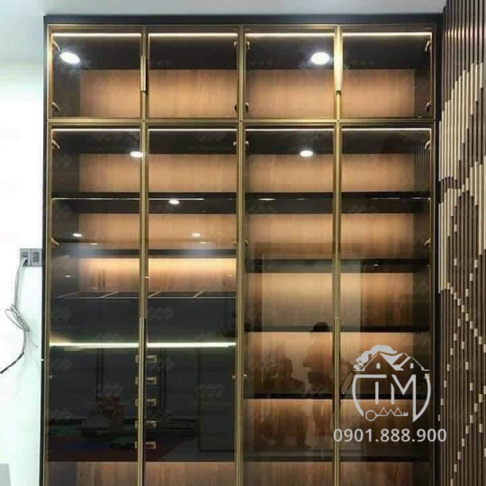 Tủ Áo Kính Cường Lực Nhôm XingFa TM16