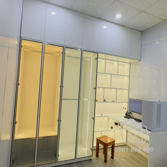Tủ Áo Kính Cường Lực Nhôm XingFa TM20