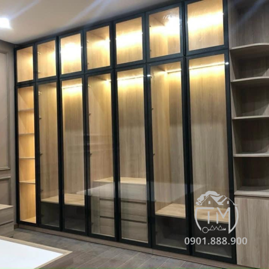 Tủ Áo Kính Cường Lực Nhôm XingFa TM30