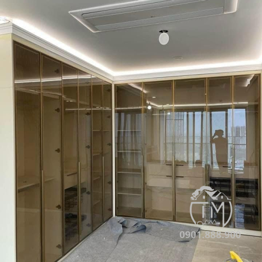 Tủ Áo Kính Cường Lực Nhôm XingFa TM33